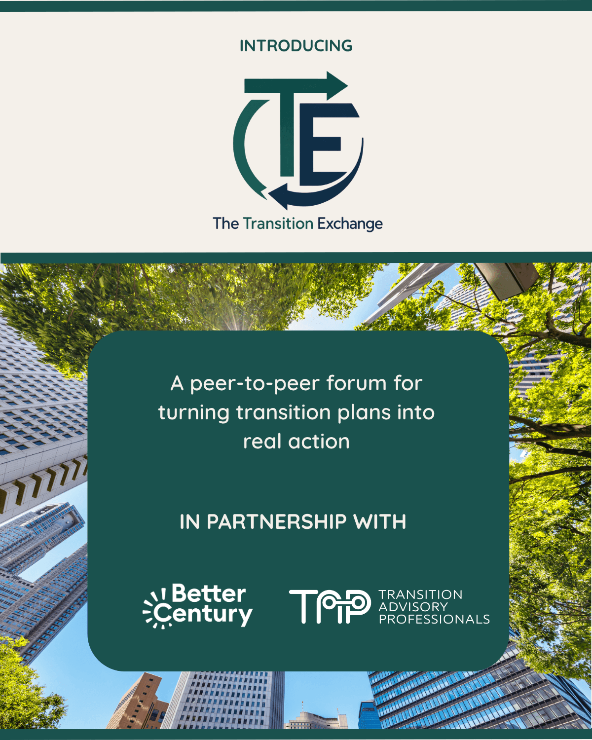 The Transition Exchange: How to accelerate real action through transition plans