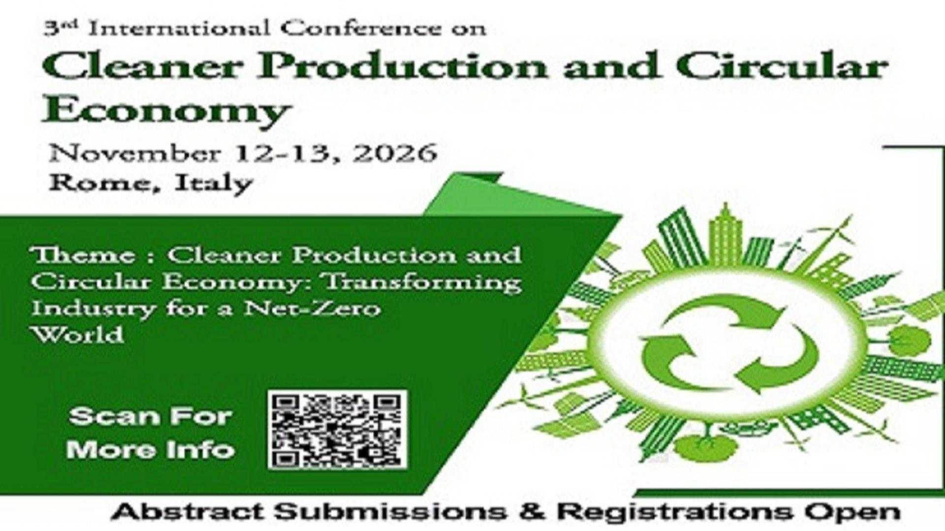 3rd International Conference on Cleaner Production and Circular Economy