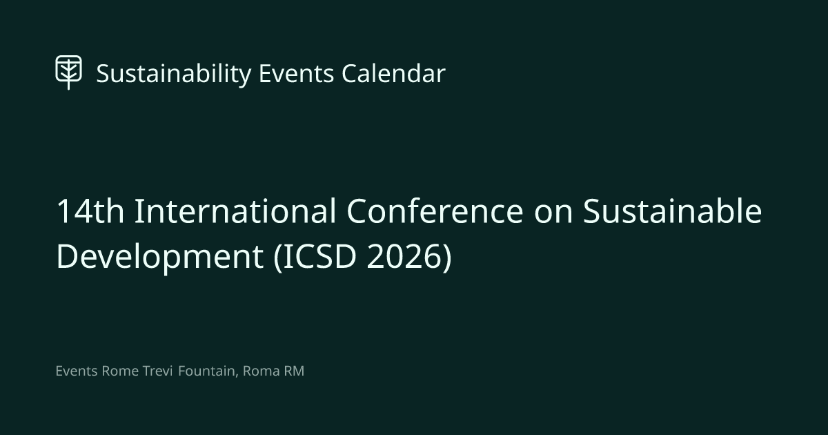 14th International Conference on Sustainable Development (ICSD 2026)